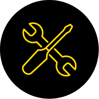 wrench and screwdriver   icon