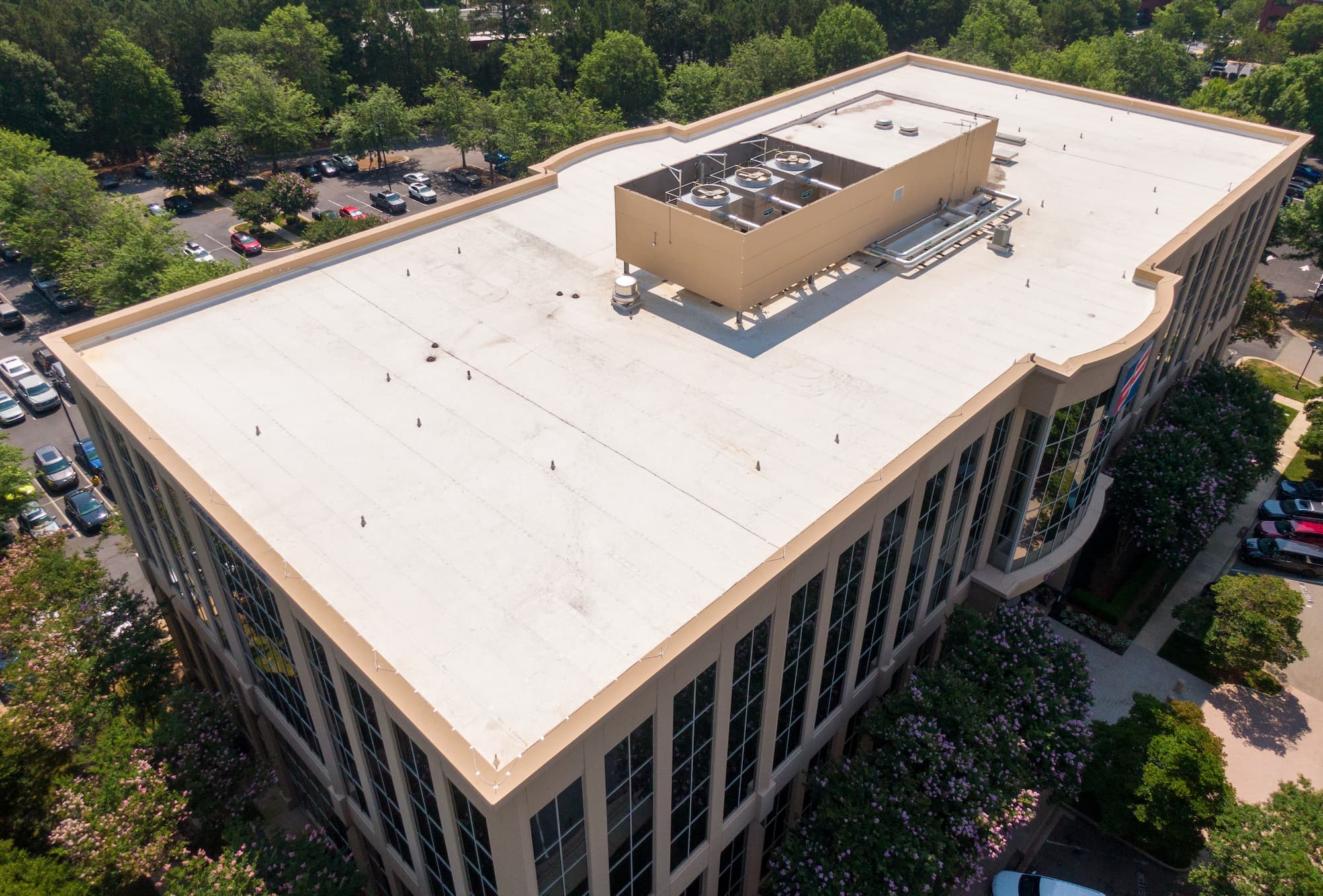 Roof of large commercial building